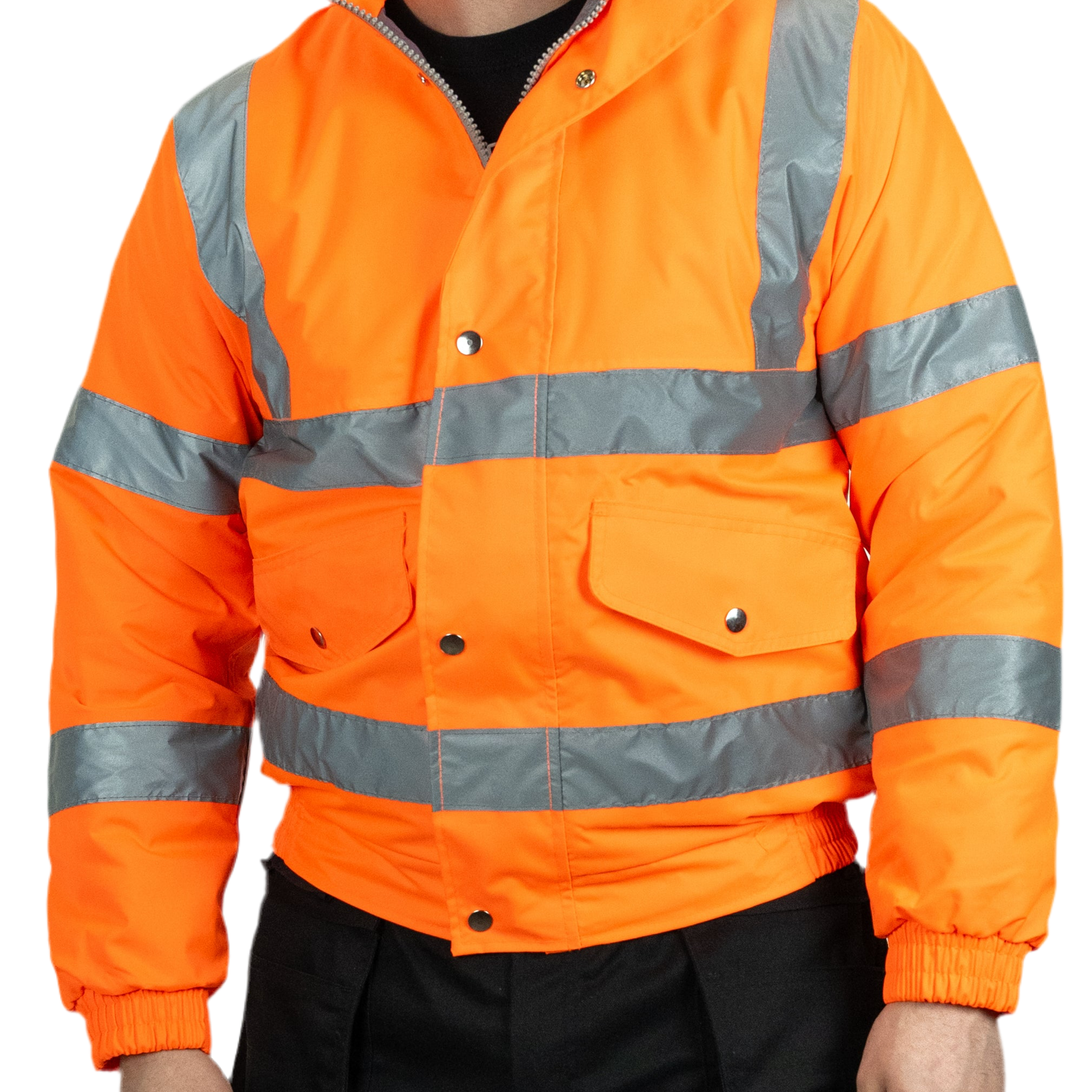 Hi-Vis Bomber Jacket (Orange).