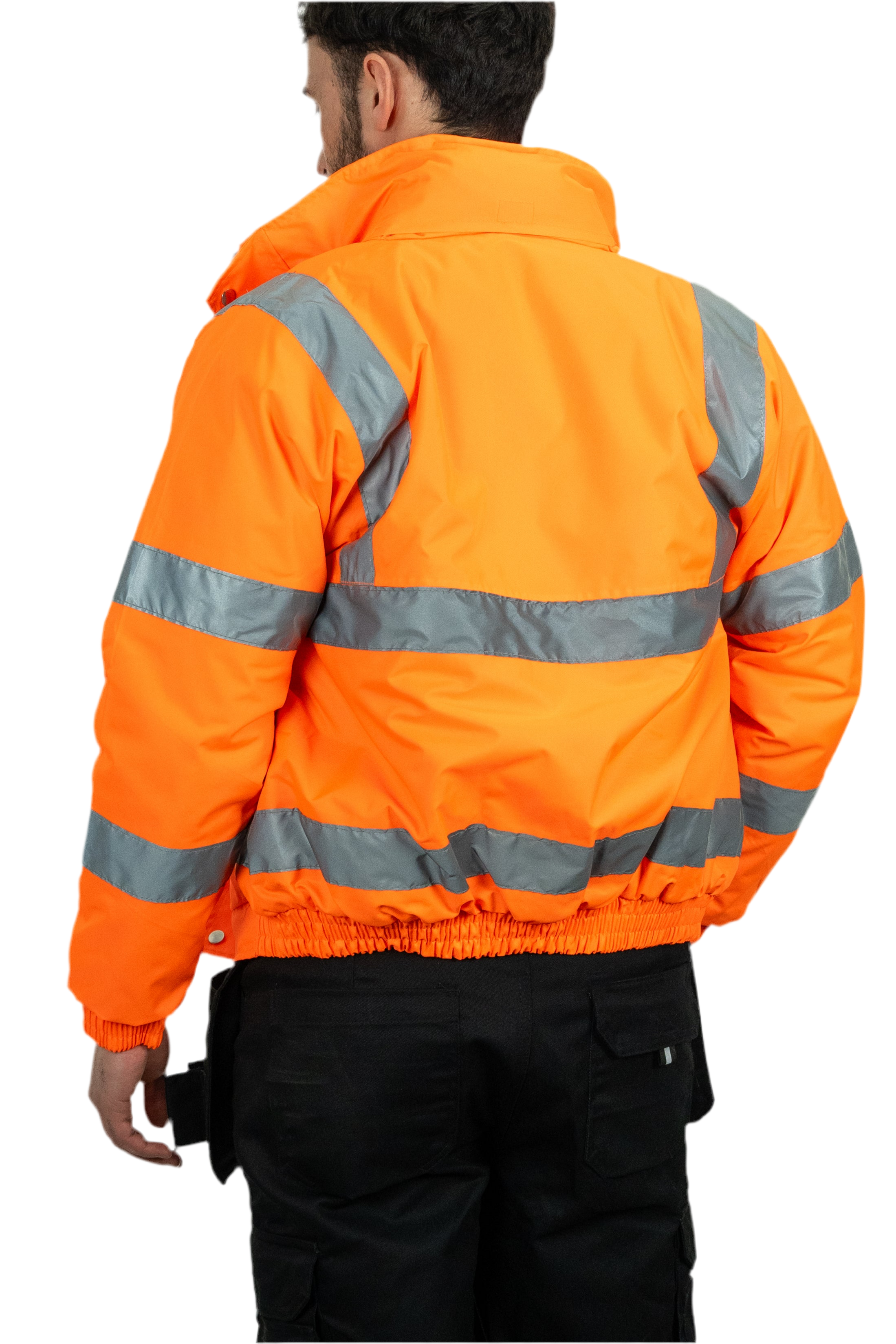 Hi-Vis Bomber Jacket (Orange).