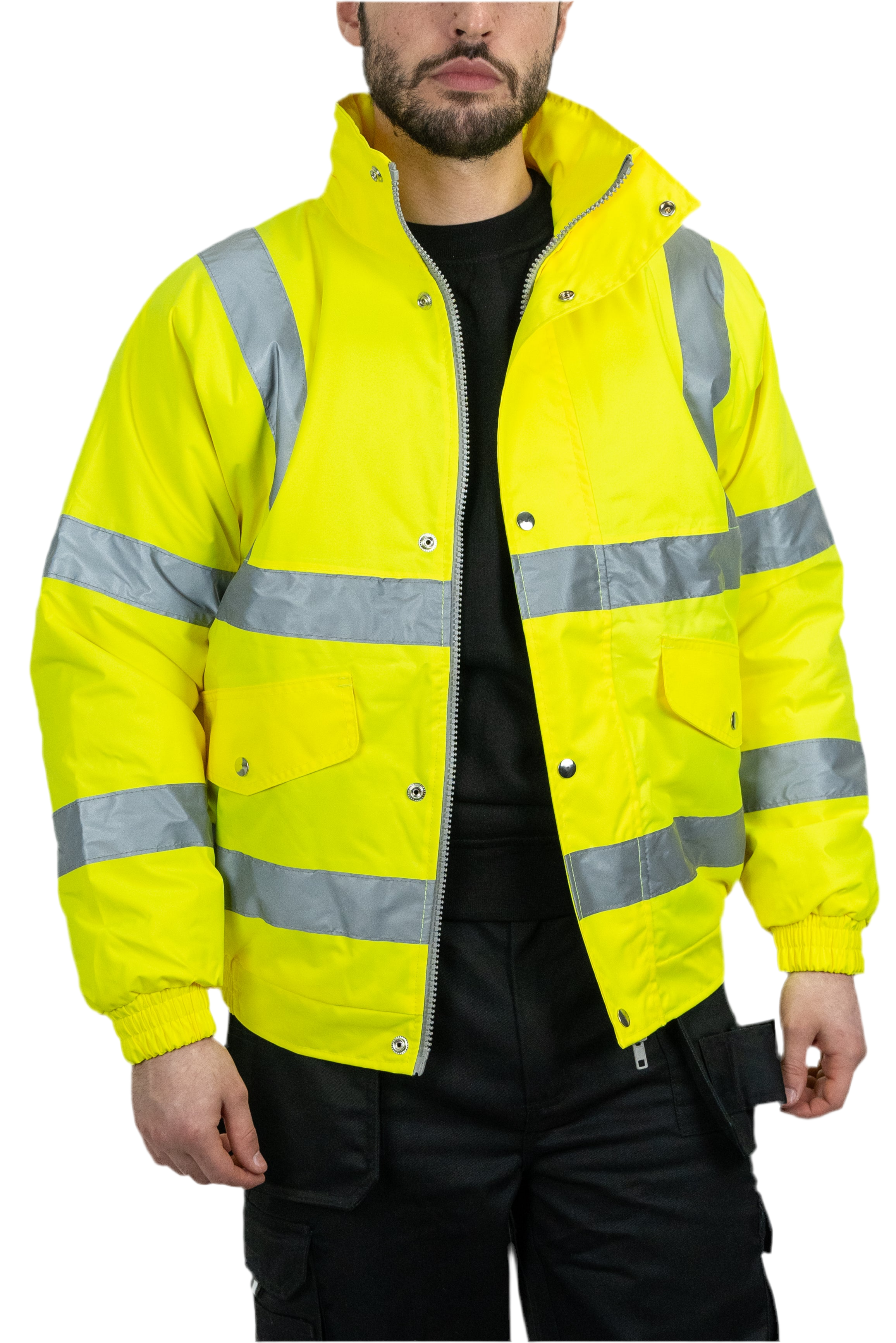 Hi-Vis Bomber Jacket (Yellow).