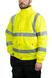 Hi-Vis Bomber Jacket (Yellow).