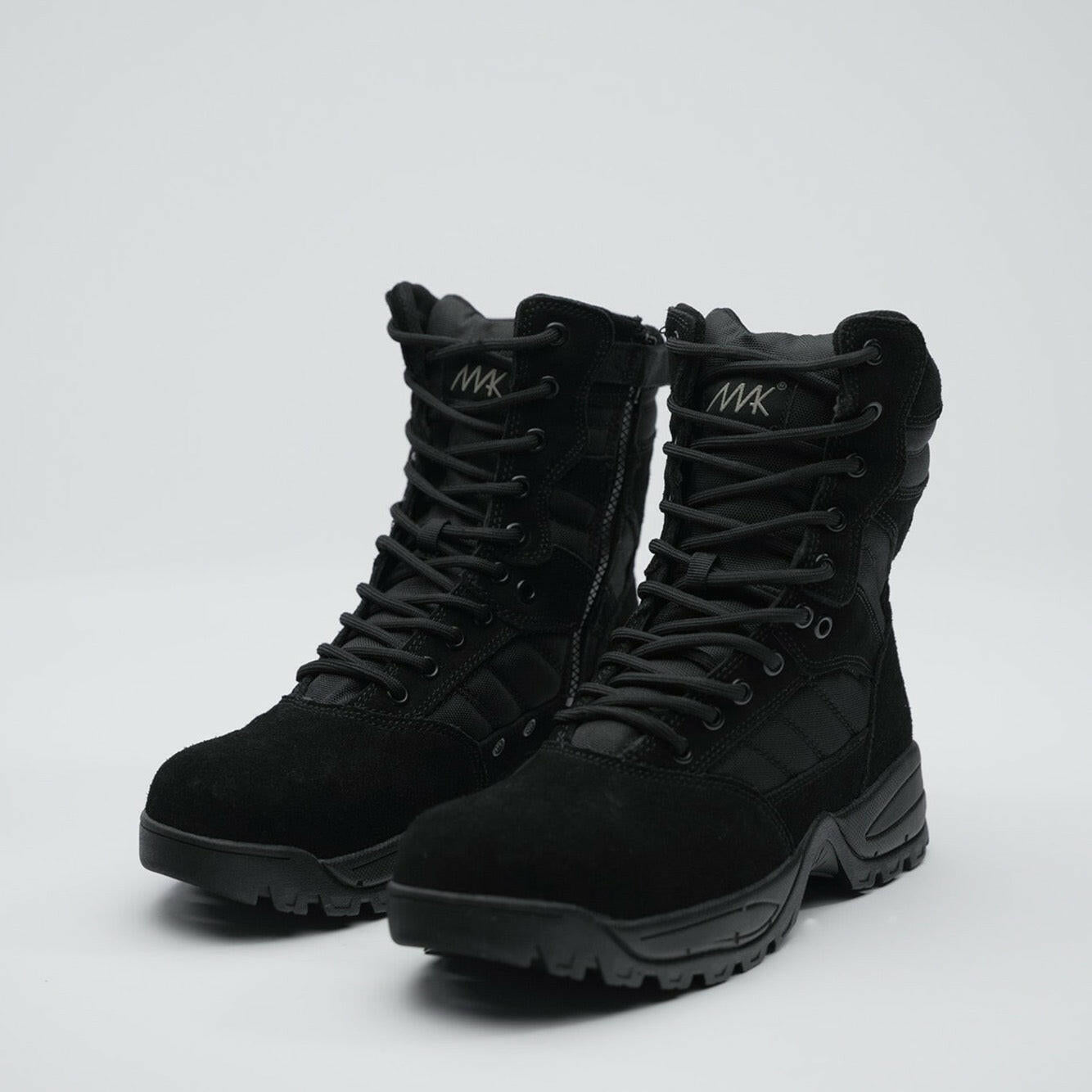 Protector 9" Side Zip - Black Suede.