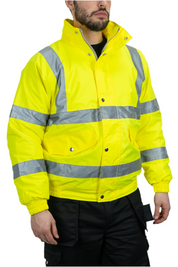 Hi-Vis Bomber Jacket (Yellow).